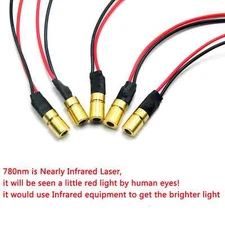 50pcs Infrared 780nm 3mW Focusable Dot IR 3V Laser Diode Module 6x10mm