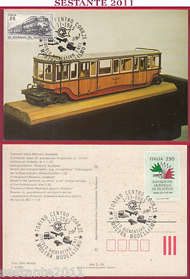 ITALIEN MAXIMUM MAXI CARD MODELLBAU CIRCOLO ENEL ROYAL M 1:25 1985 TURIN B555