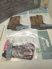 Jolee's by You 3-D non adhesive COWBOY BOOTS Men Women  Embossed Stickers NEW