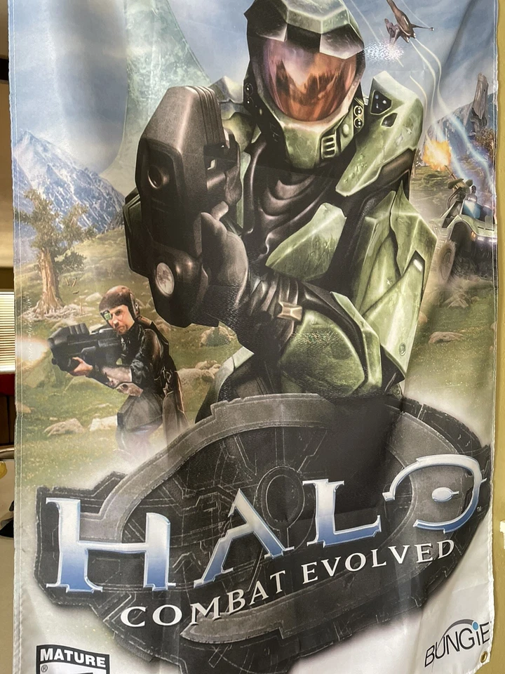 Halo Combat Evolved 5ft Flag Microsoft XBOX 2004 Poster Bungie Master Chief - Image 3 of 3