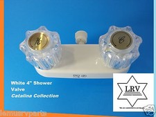 White 4" Shower Valve RV - Mobile - Camper - Marine - White - Shower Faucet New