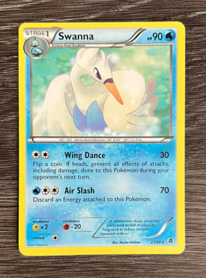 swanna pokemon card value 026/086 Sv: White Flare Reverse Holo Stage 1 Swanna (047/196) [Sword & Shield: