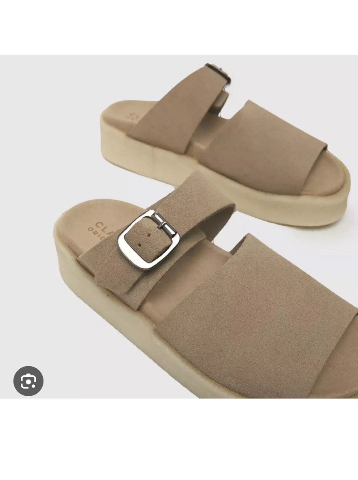 Sandali donna Clarks Originals CREPE SLIDE sabbia pelle scamosciata 6 P 39 5