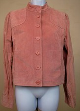 Kookai Soft Real Suede Leather Jacket Dusty Pink Size 8(usa)42(eu) Excellent