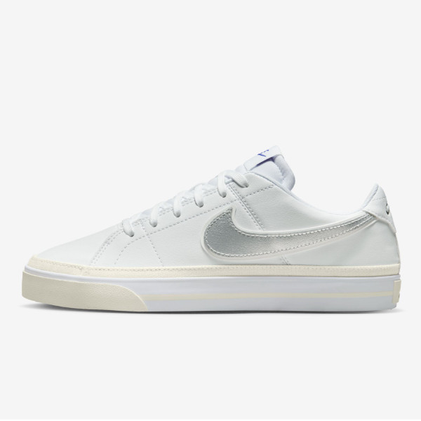 Кроссовки Nike Womens Court Legacy Shoes Белый серебристый металлик DX3216-100 с ускоренной доставкой