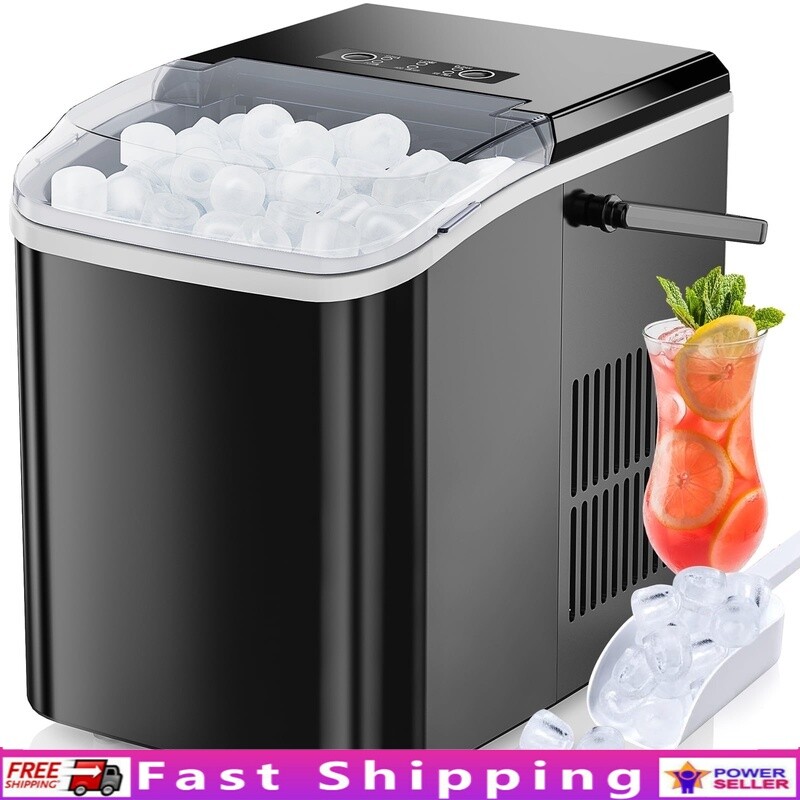 Portable Self-Cleaning Ice Maker 26Lbs in 6 Minutes Quiet Countertop-image