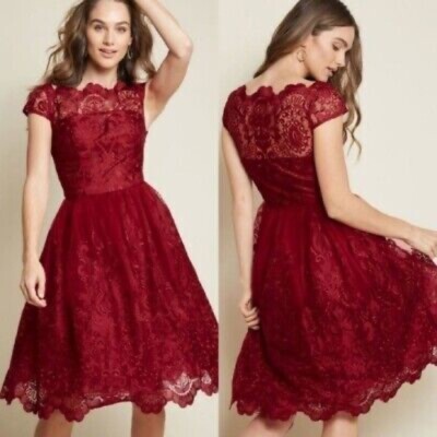 ChiChi London Dress Exquisite Elegance Red Burgundy 24 NWT Formal Cocktail  | eBay