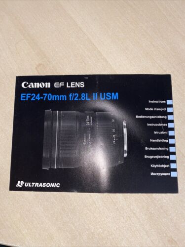 Canon Ef 24-70mm F2.8l II Ism Instructions - Afbeelding 1 van 2