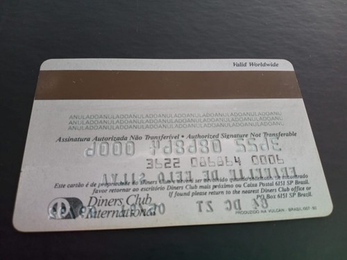 Brasil - Diners Club International Card - Vintage - Expired 1992 - Picture 2 of 2