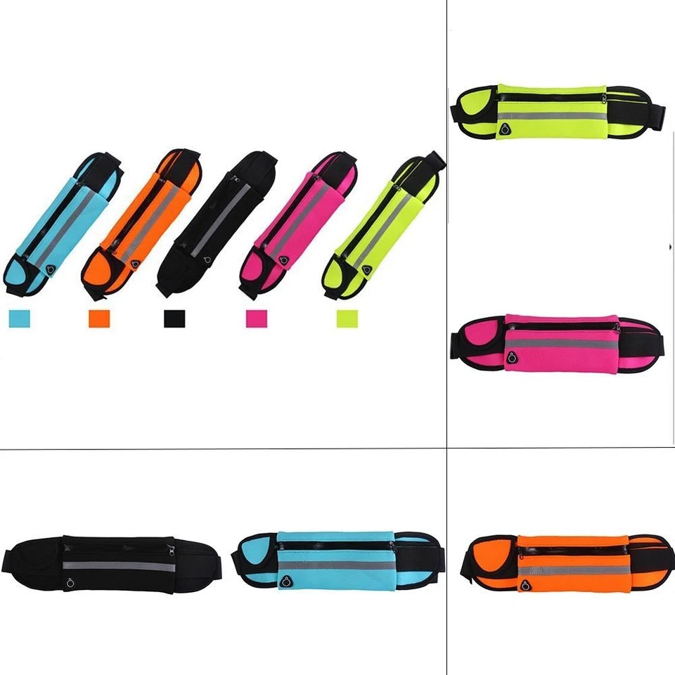 Sports Fanny Pack Belly Waist Bum Running Bag Fitness Jogging Cycling Belt Pouch - Image 2 of 4