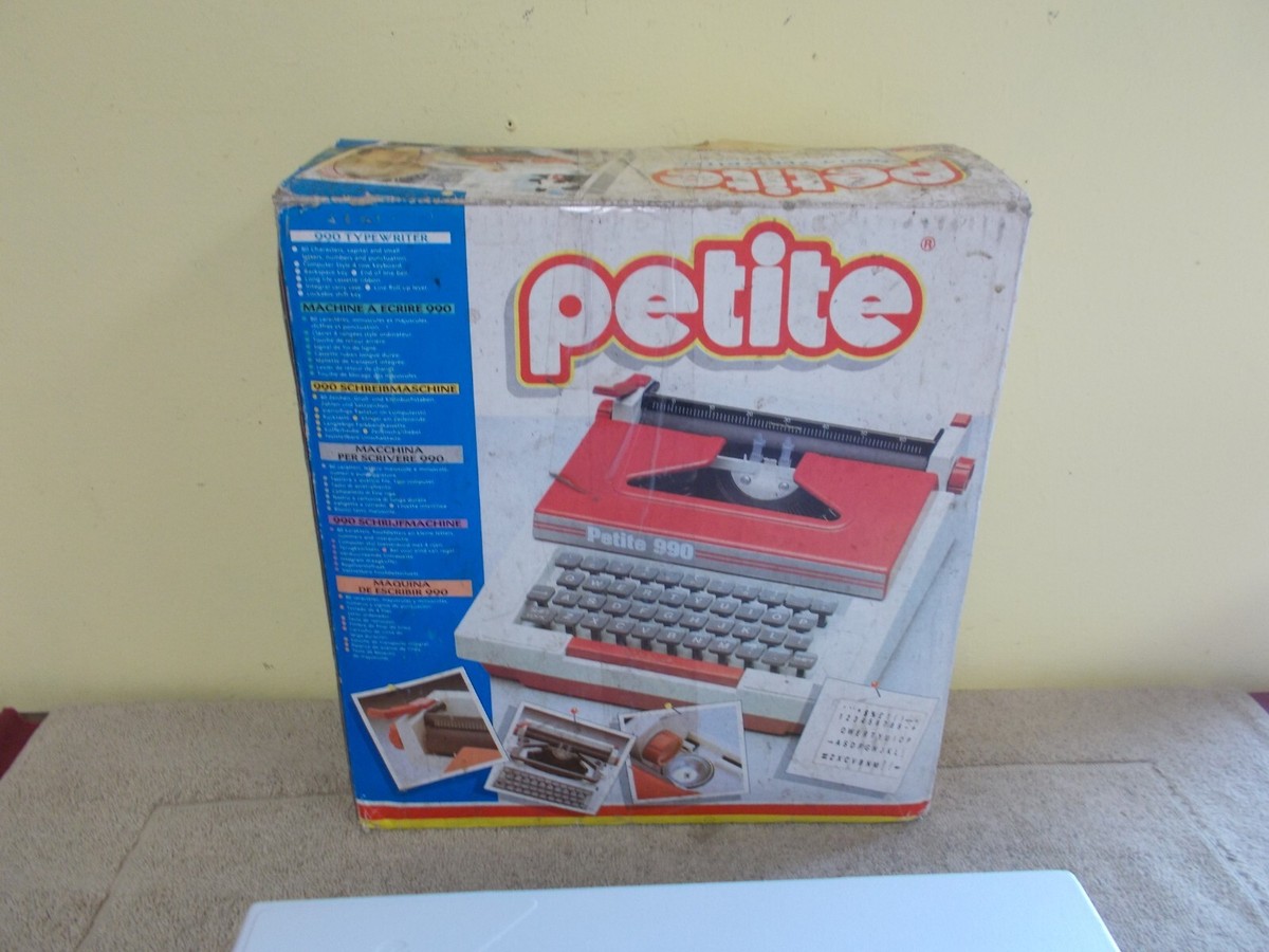 VTG 1980s CHILDS TYPEWRITER PETITE 990 W / BOX ~~ UNTESTED DISPLAY