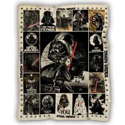ETH GLOBAL Darth Vader Blanket, Star Wars Darth Vader All Season Fleece, Sherpa Blanket