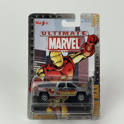 Maisto Ultimate Marvel Iron Man GMC Terradyne Diecast Pick Up Truck Silver