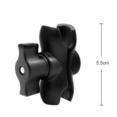 Aluminum Alloy Double Socket Arm for 25mm/1 Inch Ball Head Holder Mount Clamp