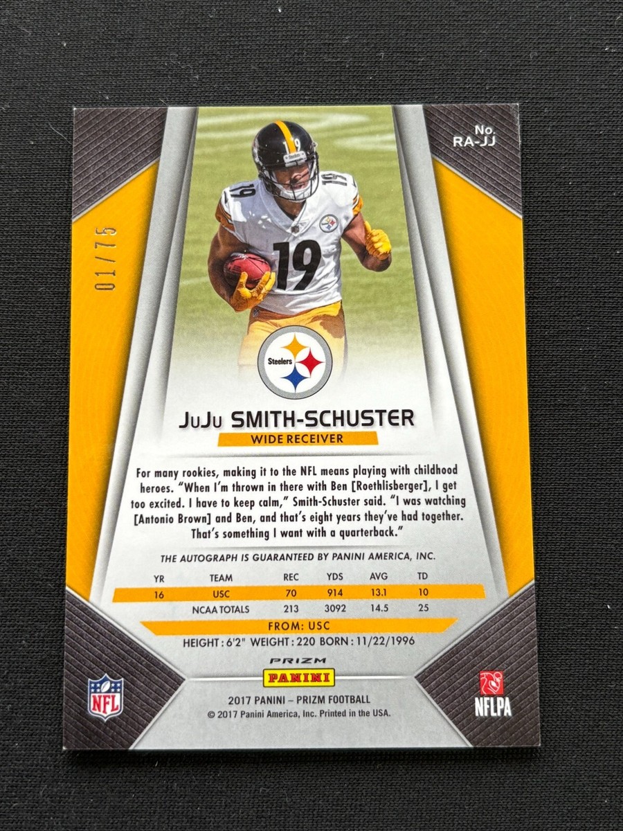 Juju Smith-Schuster 2017 Prizm Auto Autograph Purple Ice Rookie RC