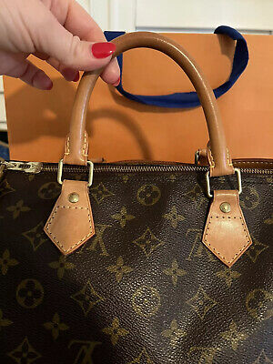 Authentic Louis Vuitton Speedy 30 Bandouliere Monogram Bag Purse With Adj.  Strap