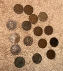 Indian Head Pennies, Years 1850-1900 Circulated Lot of 16, Exact Coins Pictured