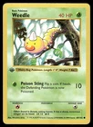 Pokemon Cards Weedle 69/102 1st Edition Base Set Shadowless Common LP *2
