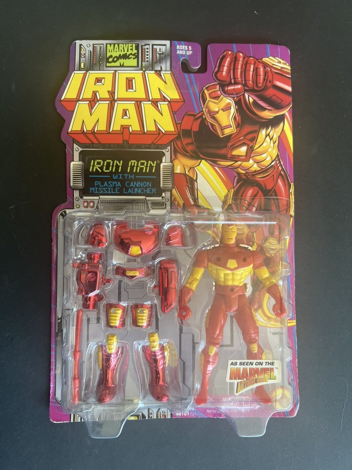 A sealed 1994 Toy Biz Iron Man Cannon Missile Launcher — still in original packaging, a genuine 30-year-old relic for the Marvel collector.