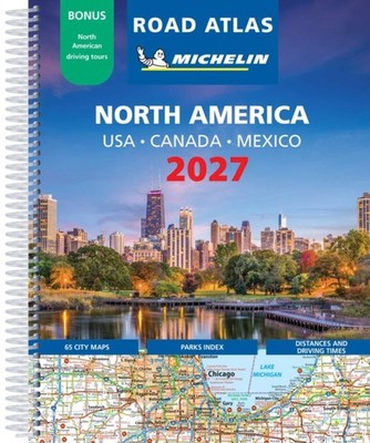 USA - Canada - Mexico 2027 Road Atlas (A4-Spiral) by Michelin (Spiral bound)