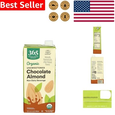 32 Fl Oz of Organic Unsweetened Almond Milk - Rich Chocolate Flavor,