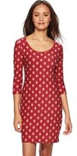 Women Girl Scoopneck Bodycon Slim Fitting Stretch Dress Geometric Mini Skirt XS