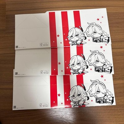 KFC Genshin Impact Collab Limited Package 3Card Set  Used, 3PcNotes: The