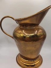 Vintage Large Rustic Primitive Weathered Farmhouse Pitcher