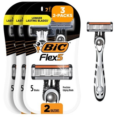 TRAVEL READY: Each razor comes with a blade cover 2 Count (Pack of 3), WHITE 