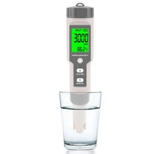 Aquarium Salt Tester 5-in-1, Salinity, pH, TDS, EC, Temp Meter for Saltwater ...