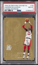 1998 SKYBOX MOLTEN METAL FUSION TITANIUM #10F HAKEEM OLAJUWON PSA 8