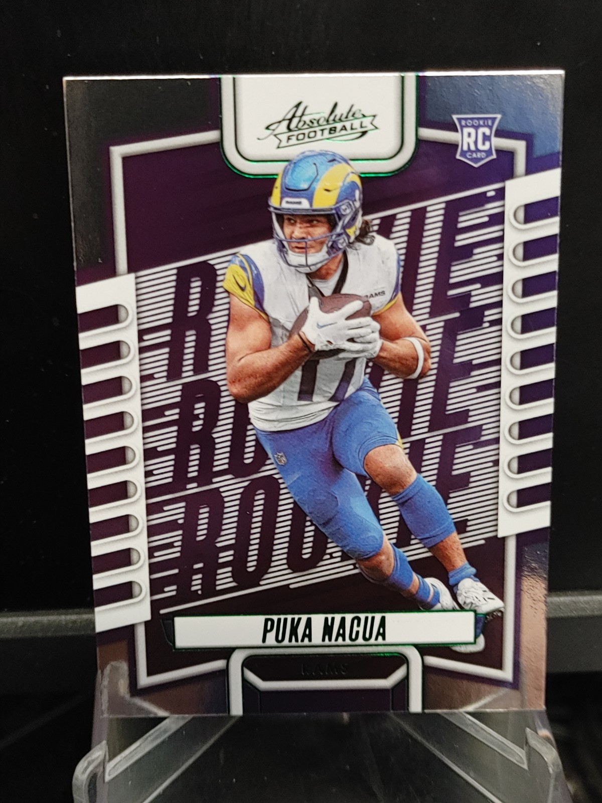 Puka Nacua RC 2023 Panini Absolute Green Foil #189- Los Angeles Rams