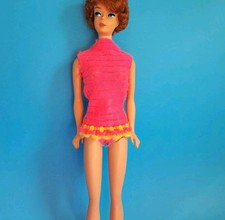 Vintage 1115 Talking Barbie Outfit - Top and Tagged Bikini Bottoms - 1967 JAPAN