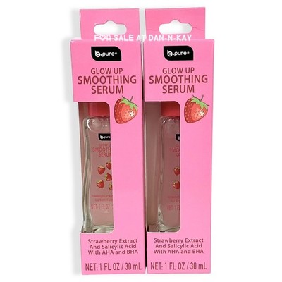 B-pure Glow Up Smoothing Serum- Strawberry Extract, Set Of 2