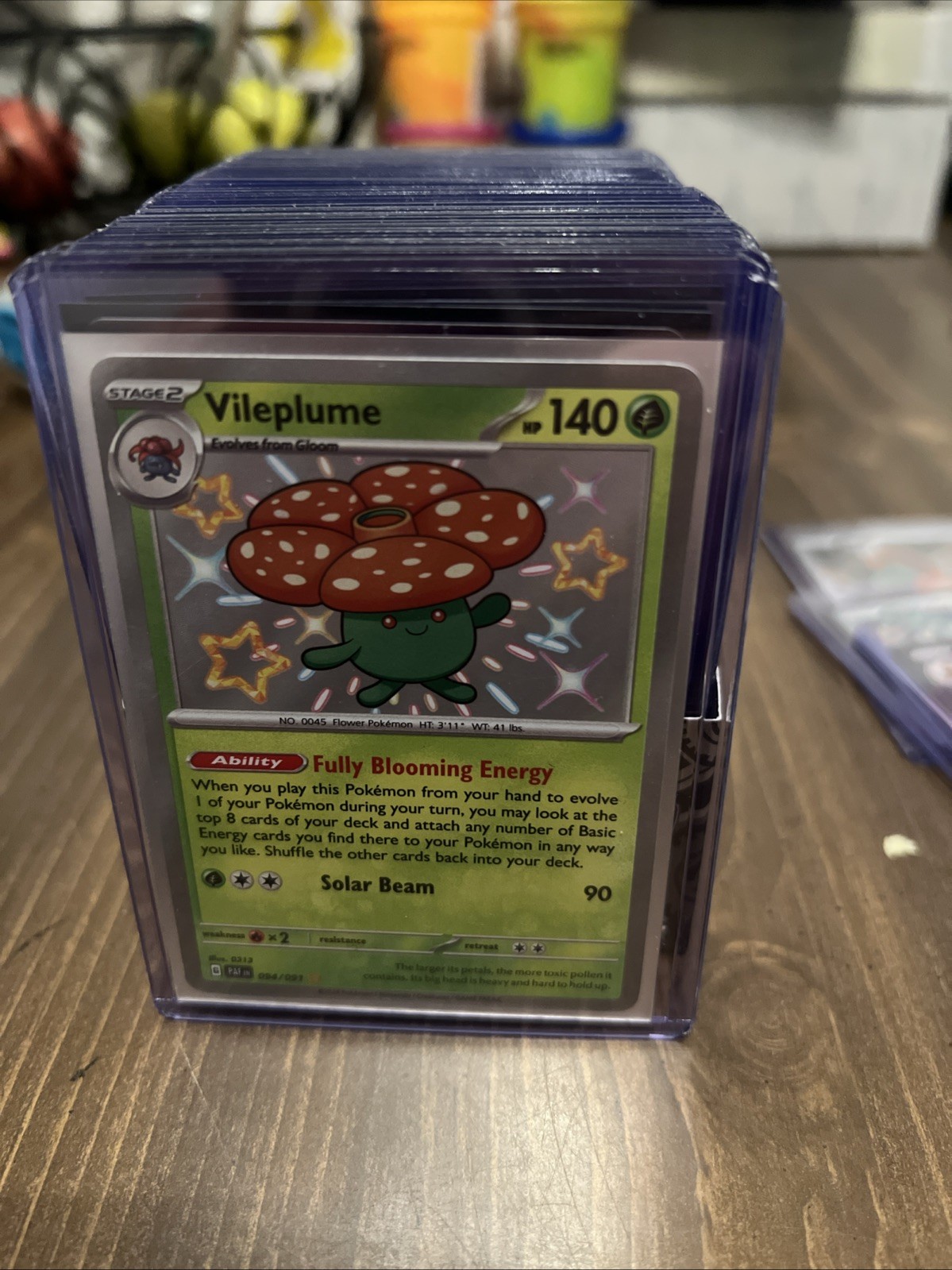 Pokemon TCG Vileplume 094/091 Shiny Holo Rare Paldean Fates NM/M Condition