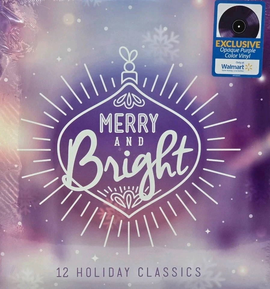 Merry & Bright 12 Holiday Classics Walmart Exclusive Opaque Purple Vinyl LP NEW - Image 2 of 4