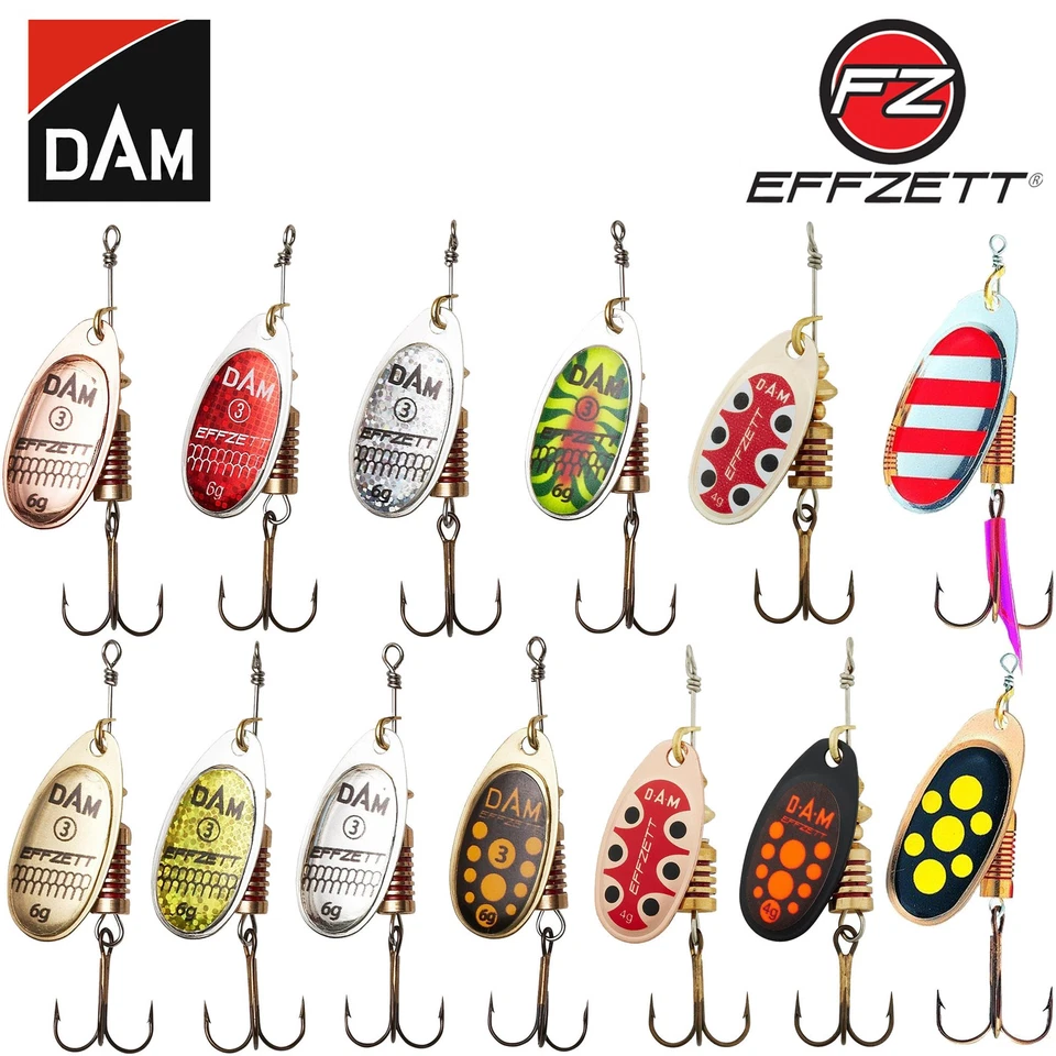 DAM Effzett Standard FZ Spinner | Todos los colores y tamaños | Lucio perca lucioperca