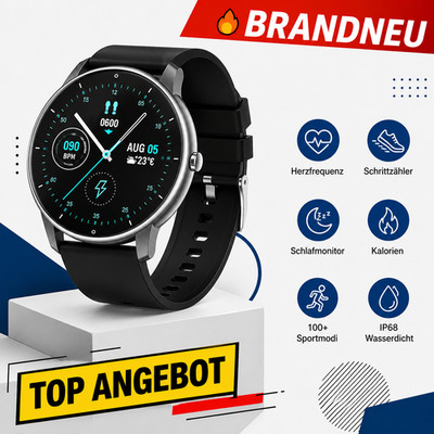 Watch Smartwatch Fitnessuhr Armbanduhr Puls Blutdruck Schlaftracker