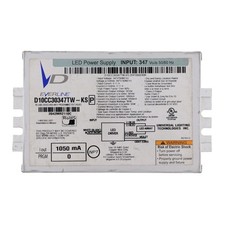 UNIVERSAL D10CC30347TW-KS DIMMABLE 0-10V LED DRIVER, 30W, 56VDC, 1050MA, 347VAC