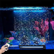 Submersible Bubble Aquarium Light Multicolor RGB Fish Tank Light with Remote A