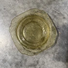 Vintage Federal Depression Glass Amber Yellow Madrid ashtray