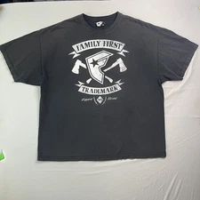 Famous Stars & Straps Shirt Mens 3X-Large Black Faded Family First Distress Y2K