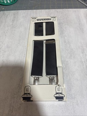 Men s Black Suspenders In Box