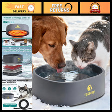 Heated Water Bowl for Large Dogs  Pets - 0.93 Gallon Thermal Outdoor Bowl - Win