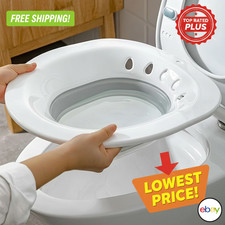 Sitz Bath for Hemorrhoids & Postpartum Care with Flusher Toilet Soaking Basin uk