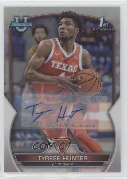 2022-23 Bowman U Chrome Prospect Refractor 103/499 Tyrese Hunter #15 Auto 0v9b