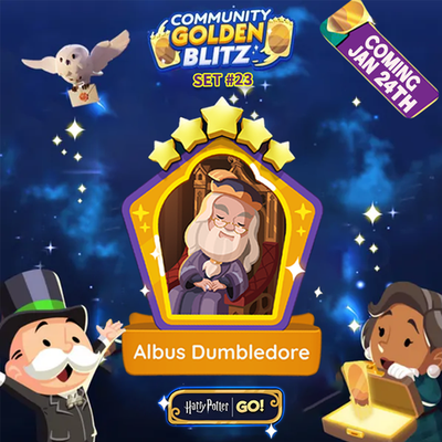 #ad #ad 5⭐Albus Dumbledore ✨Mono Poly Go Golden Blitz⚡Golden Sticker Cheap Fast⚡Set 23 7 $3.49