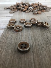 Lot of 5 Extra Cool Silver Antique Brown Orange Metal Buttons Looks Rusty
