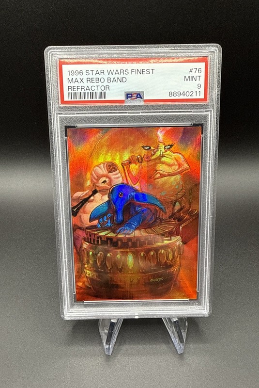 1996 Topps Finest Star Wars Refractor Max Rebo Band PSA 9