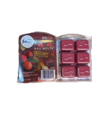 febreze fresh twist CRANBERRY Wax Melts LIMITED EDITION (2 PACK) 6 cubes in ea